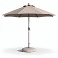 Sonnenschirm mit Stahlgestell und beigem Polyesterbezug 150 x 150 x 250cm